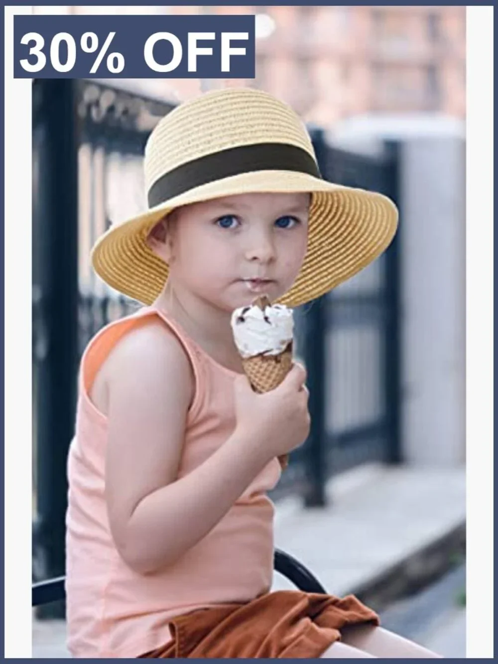 Girls Wide Brim Straw Sun Hat UPF 50+ Packable Beach Summer